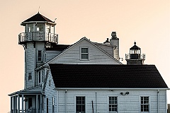 Point Judith Light Behind Coast Guard Station